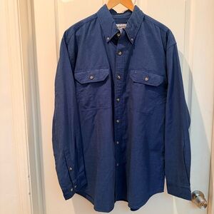 Carhartt Chambray Indigo Blue S202 IDC Button Down Shirt